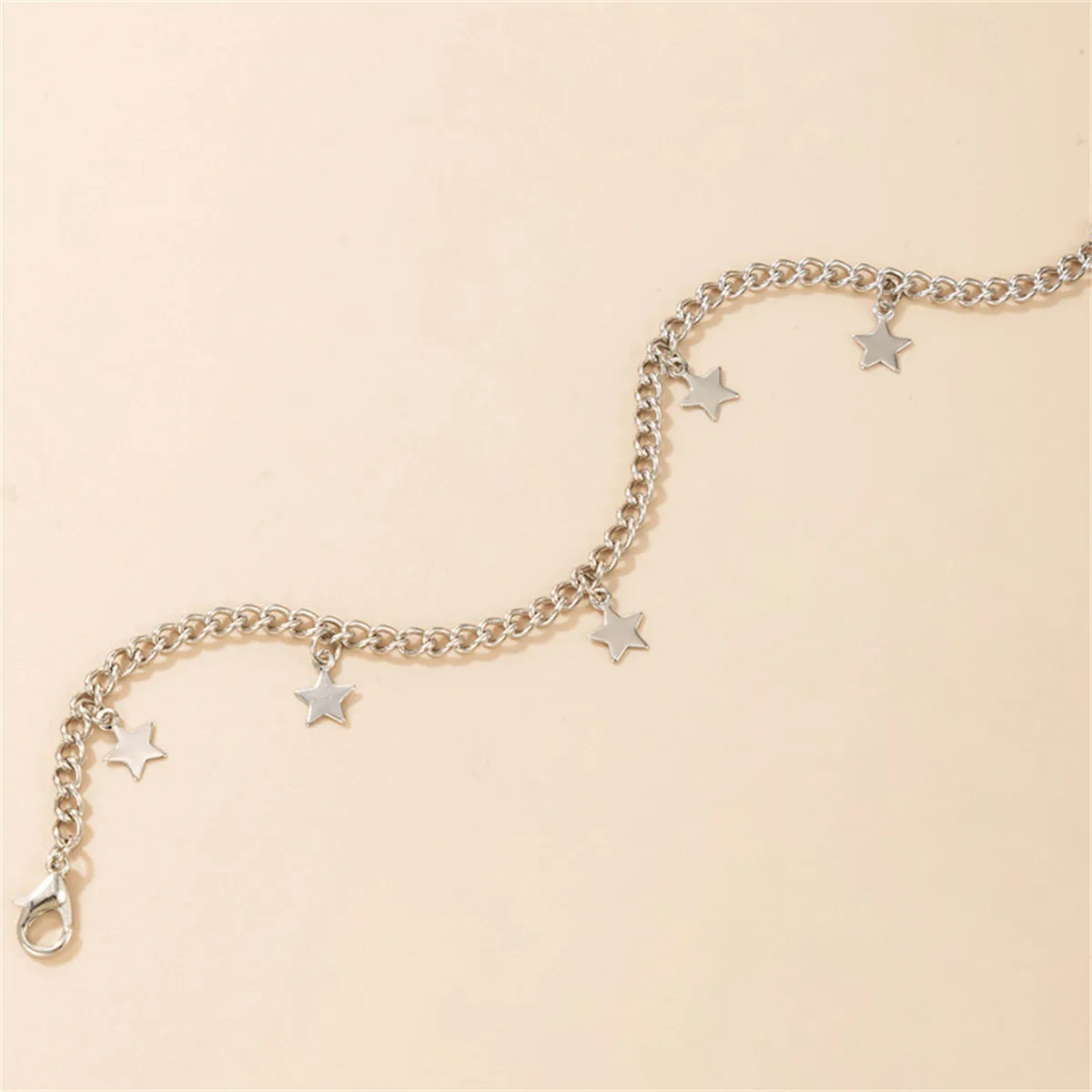 Silver-Plated Star Station Bracelet