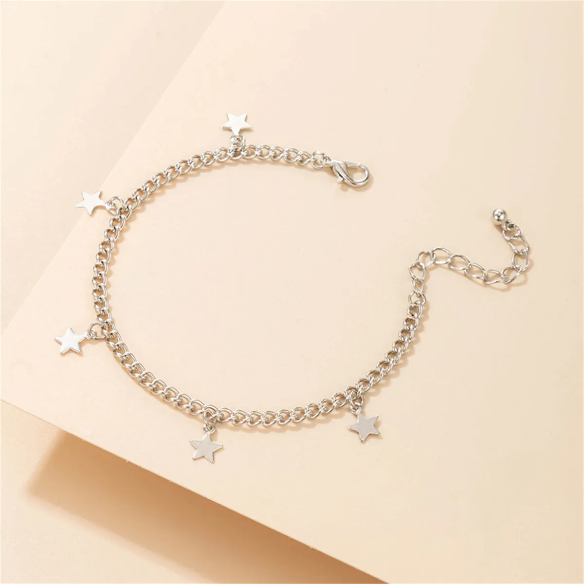 Silver-Plated Star Station Bracelet