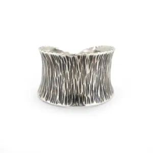 Silver Ring Cuff Personalized Message Ring