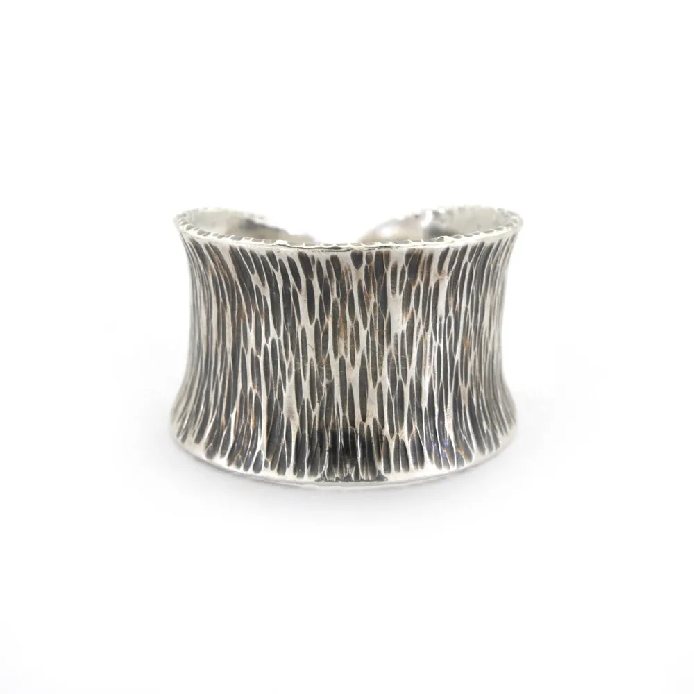 Silver Ring Cuff Personalized Message Ring