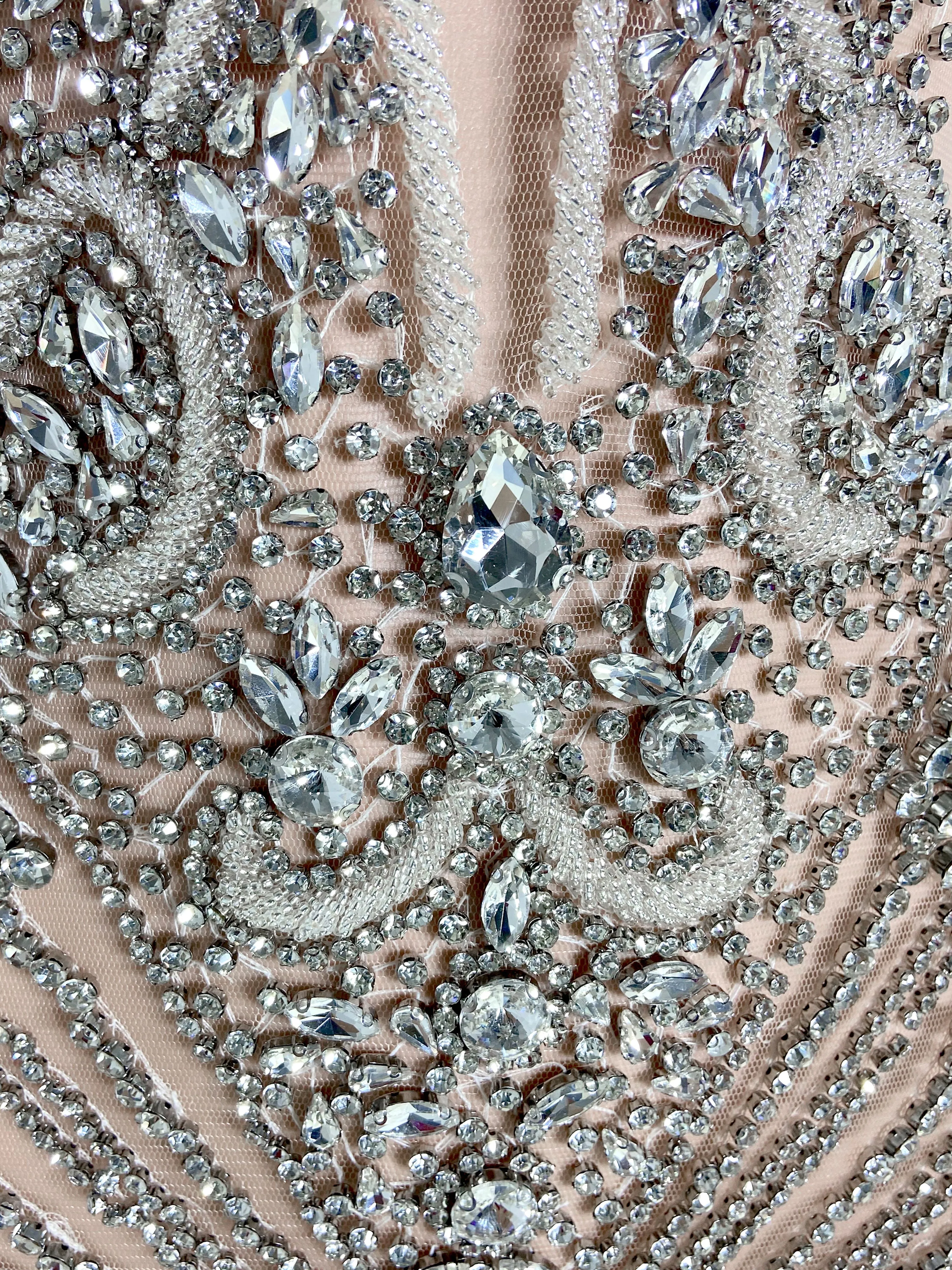 Silver V-Neck Mini Sheer Allure