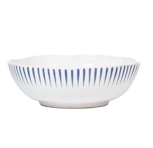 Sitio Stripe Coupe Bowl - Delft Blue