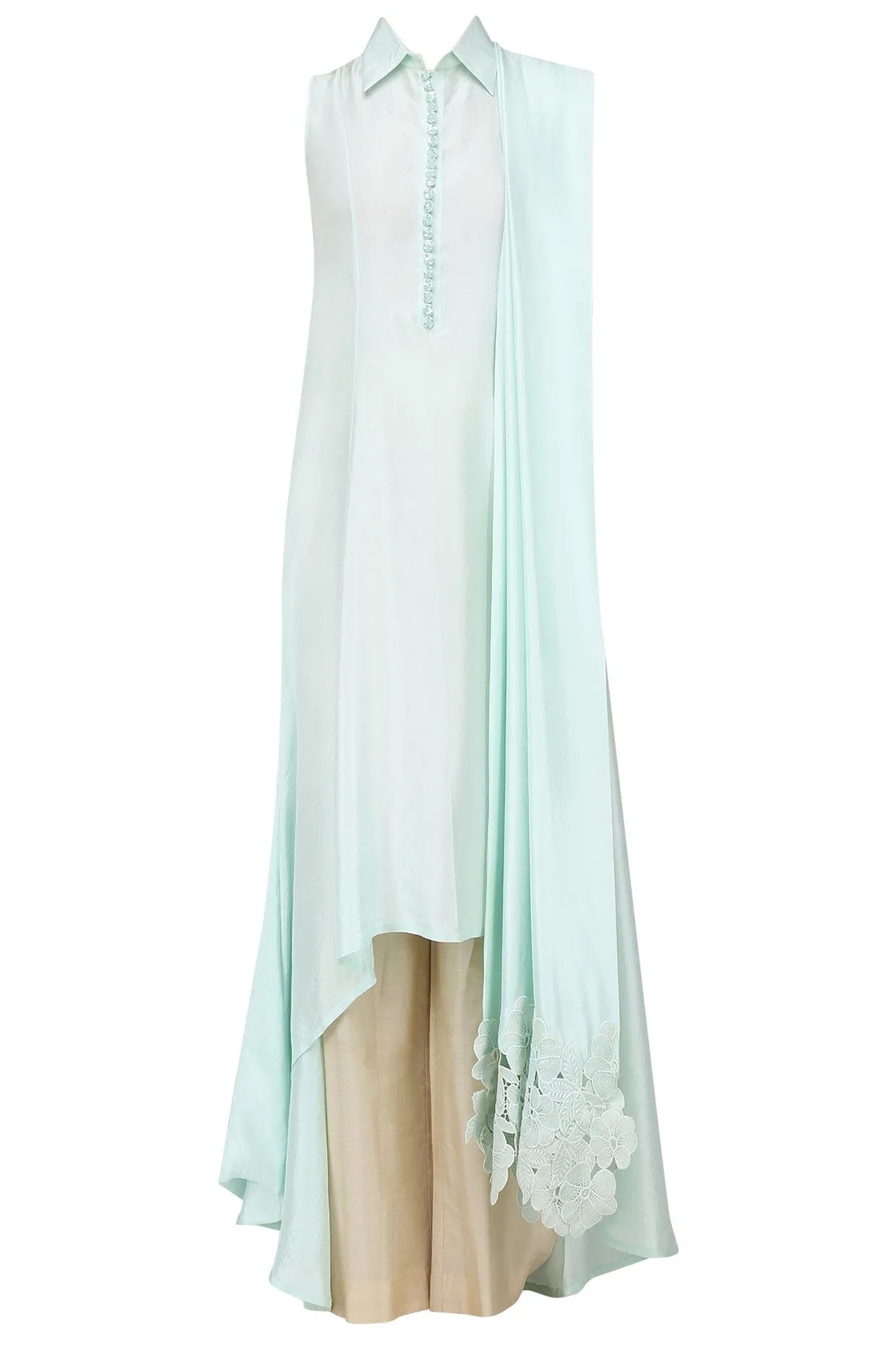 Skyblue Color Designer Plazzo Suit
