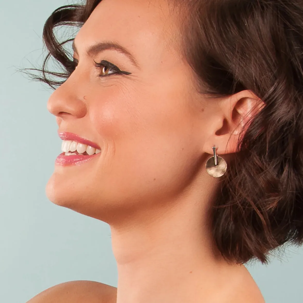 SMALL SATURN EARRINGS