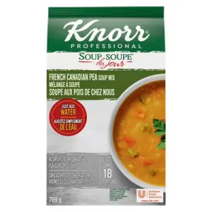 Soup French Canadian Pea Soup Du Jour - 4 x 789 g - Knorr Swiss - Restaurant and Foodservice Ingredients - Canadian Distribution