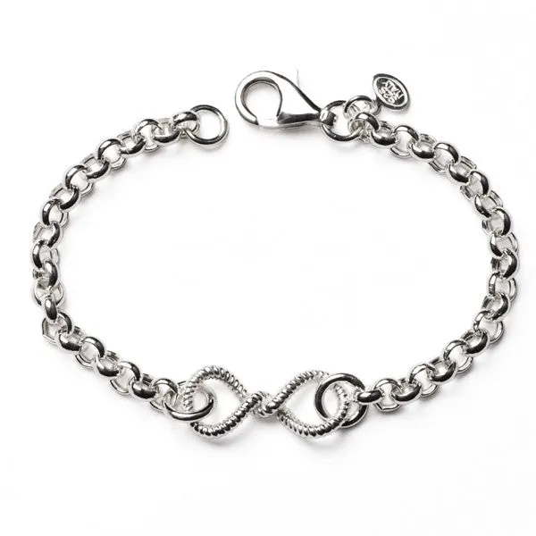 Southern Gates Sterling Silver Infinity Bracelet, 7.5" (95040)