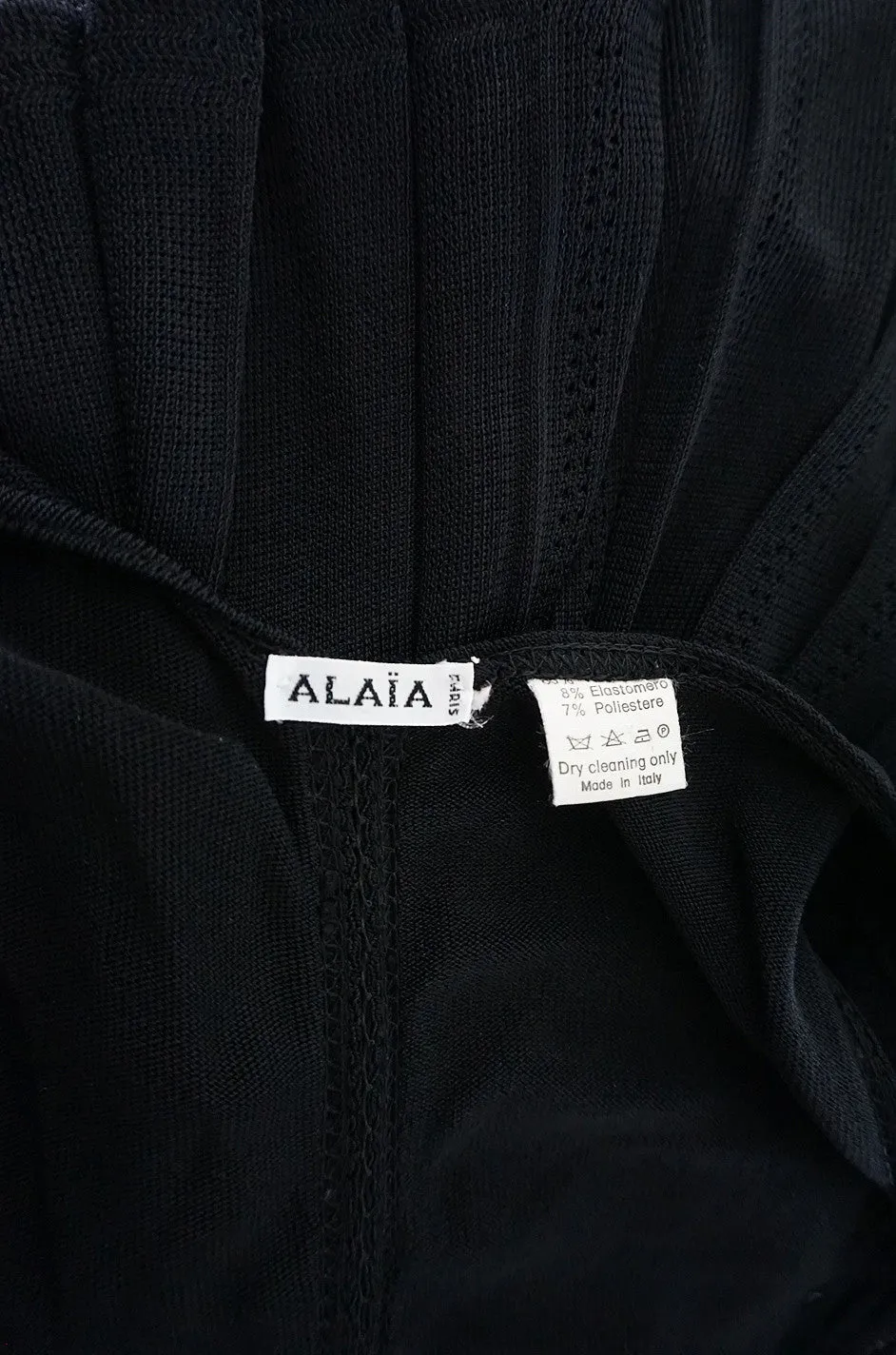 Spring 1990 Azzedine Alaia Scooped Front "Fishtail"Dress