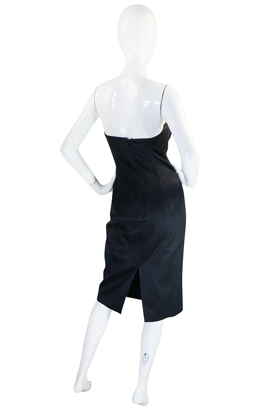 Spring 2001 Tom Ford for Gucci Black Bustier Dress