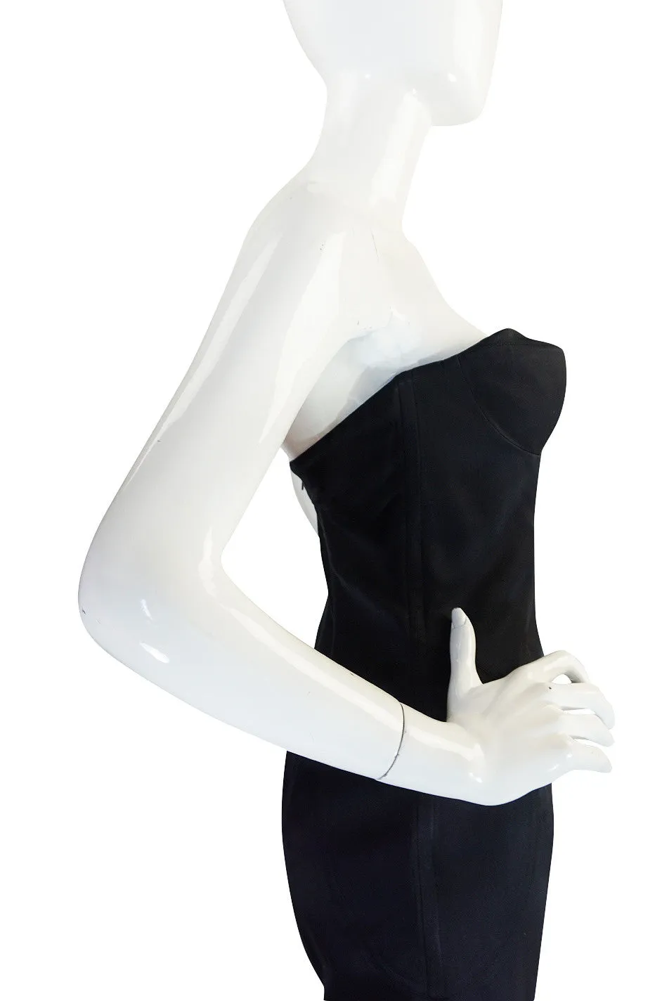 Spring 2001 Tom Ford for Gucci Black Bustier Dress