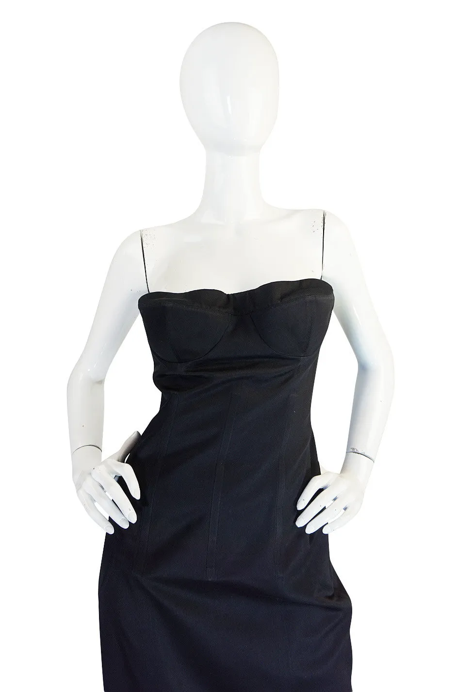 Spring 2001 Tom Ford for Gucci Black Bustier Dress