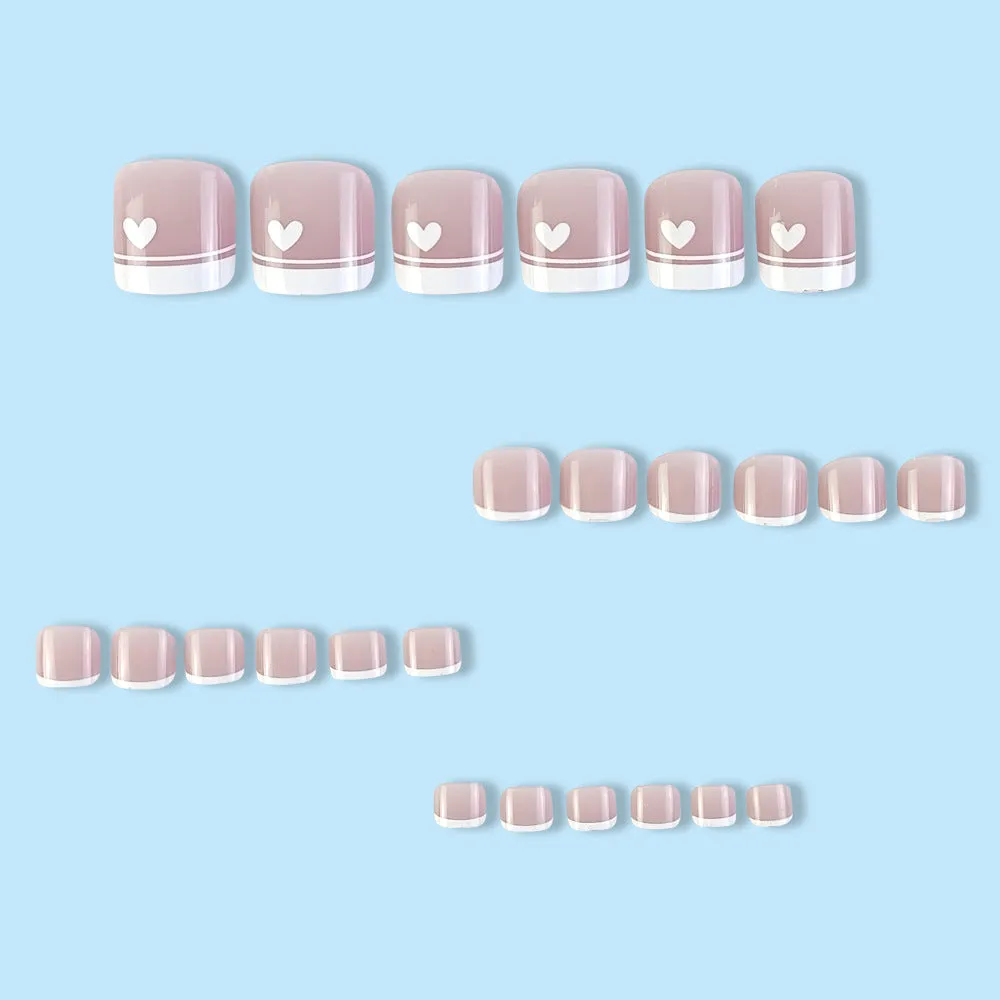 Square Toe Transparent Heart