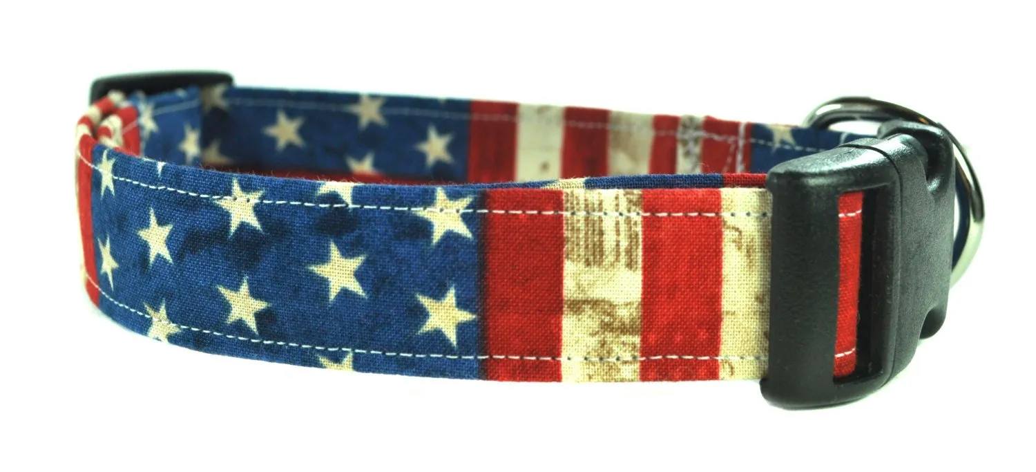 Stars and Stripes Patriotic Dog Collar