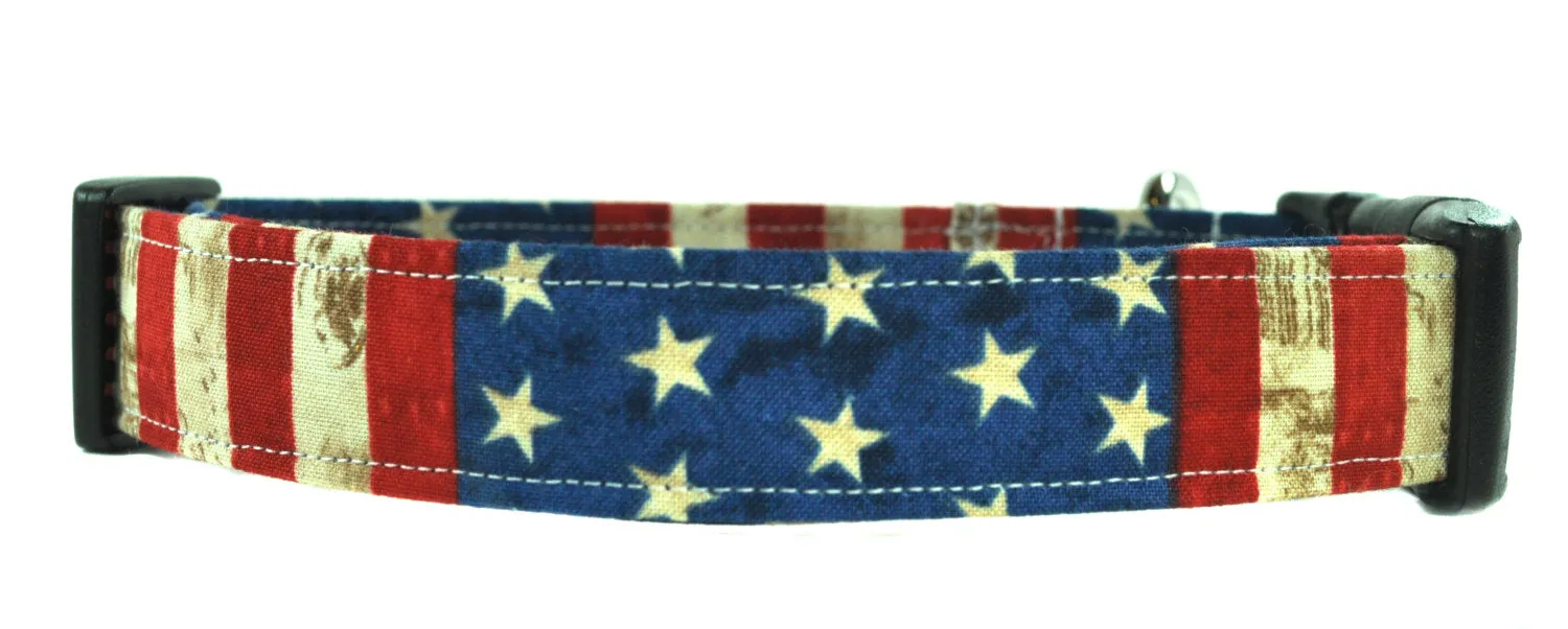 Stars and Stripes Patriotic Dog Collar