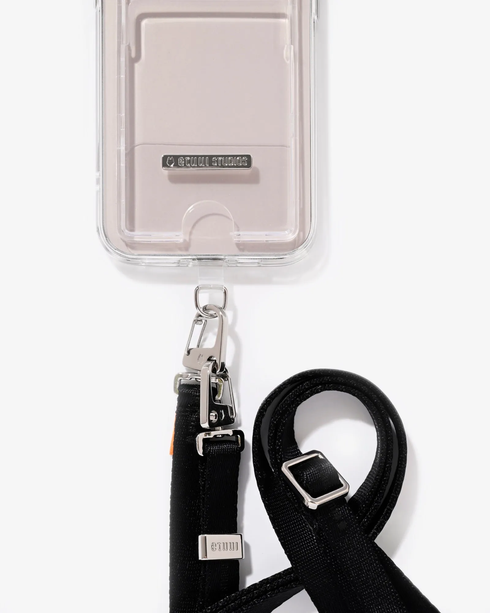 Steckkarte Transparent Silber