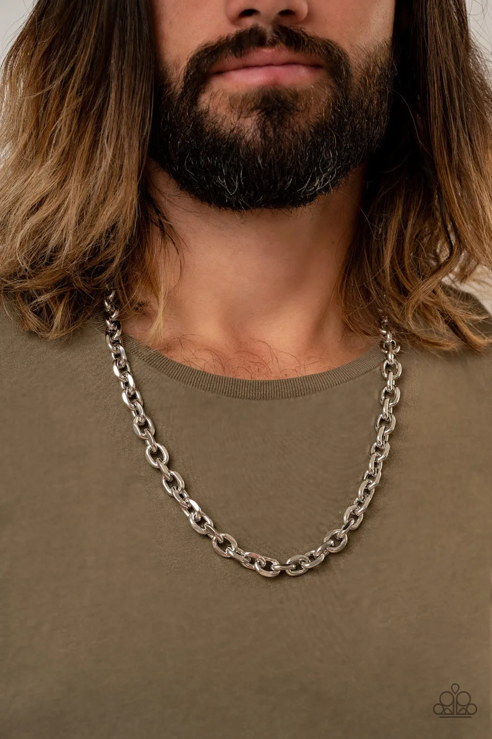 Steel Trap - Silver Urban Necklace
