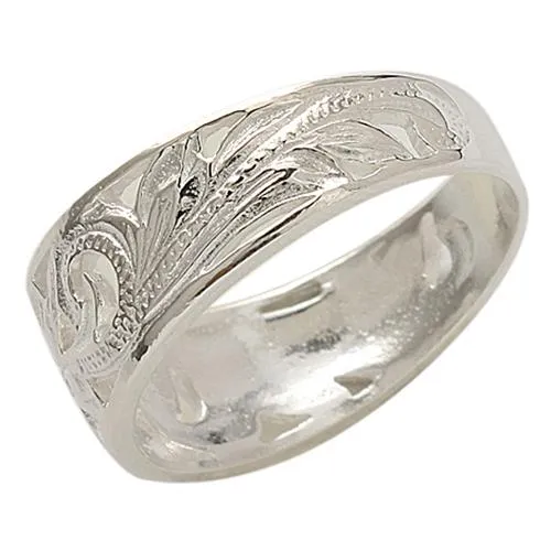 Sterling Silver Hawaiian Scroll See Through Ring