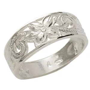 Sterling Silver Hawaiian Scroll See Through Ring