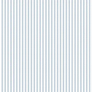 Stitching Housewives Stripes 9827-01 Blue Ticking Stripes on White