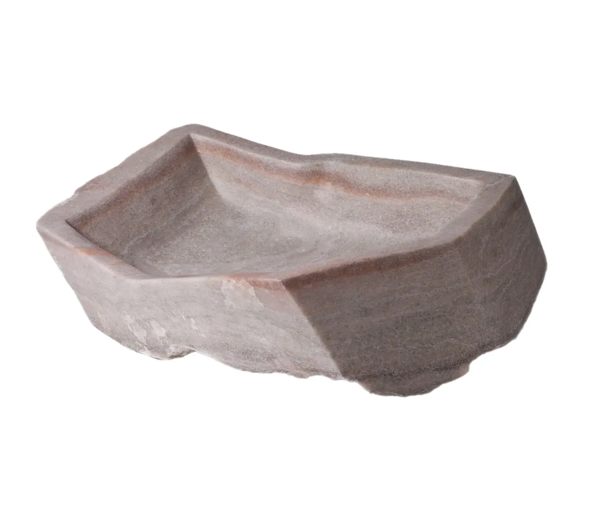 STONE EARTH TONES DECORATIVE CENTERPIECE