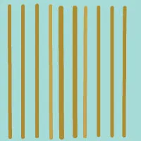 Stripes Turquoise Gold Wallpaper Panel
