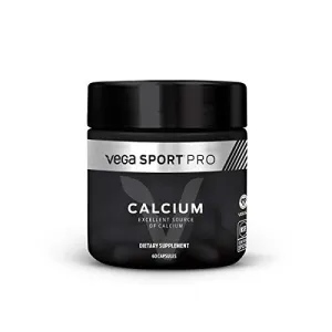 Suplementos Vega Sport Pro, calcio (60 cápsulas) – Certificado NSF, vegano certificado, píldoras sin gluten