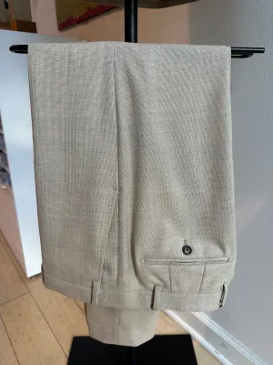 Tan Hopsack Premium Italian Suit Pants