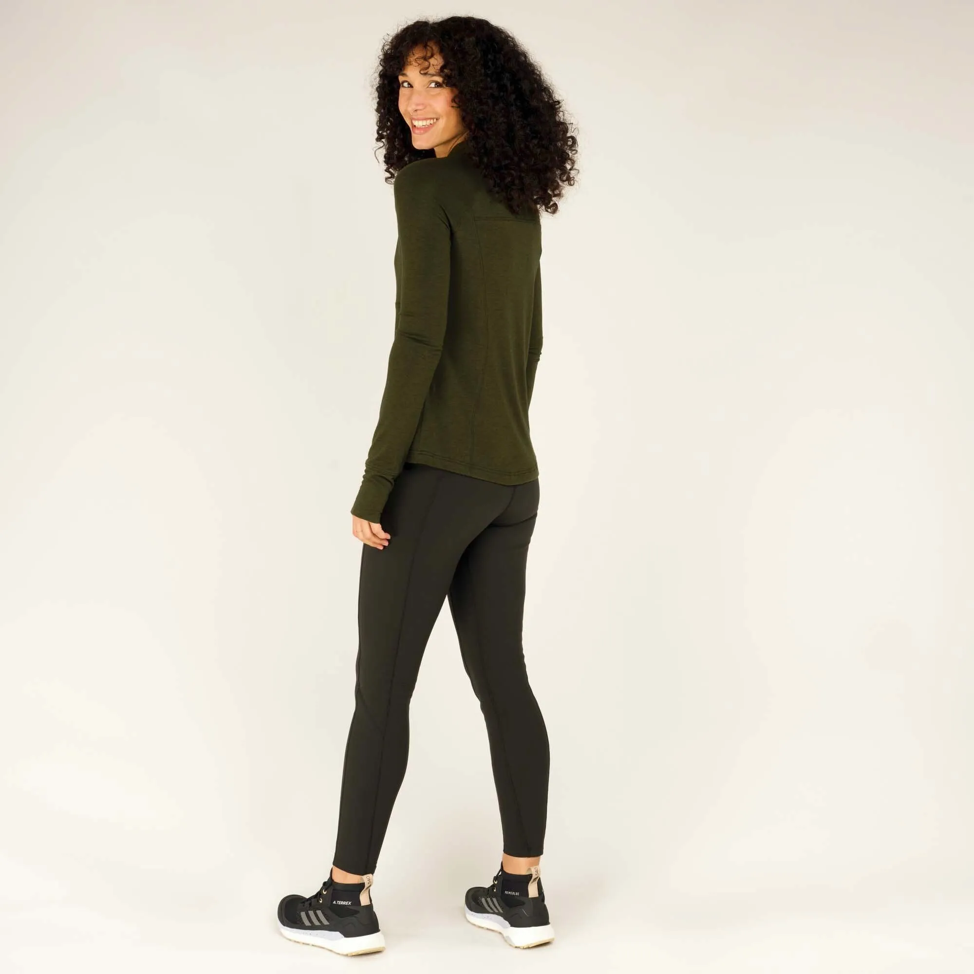 Tendu Active Half Zip - Evergreen