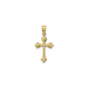 Textured Arrow Cross Pendant (14K)