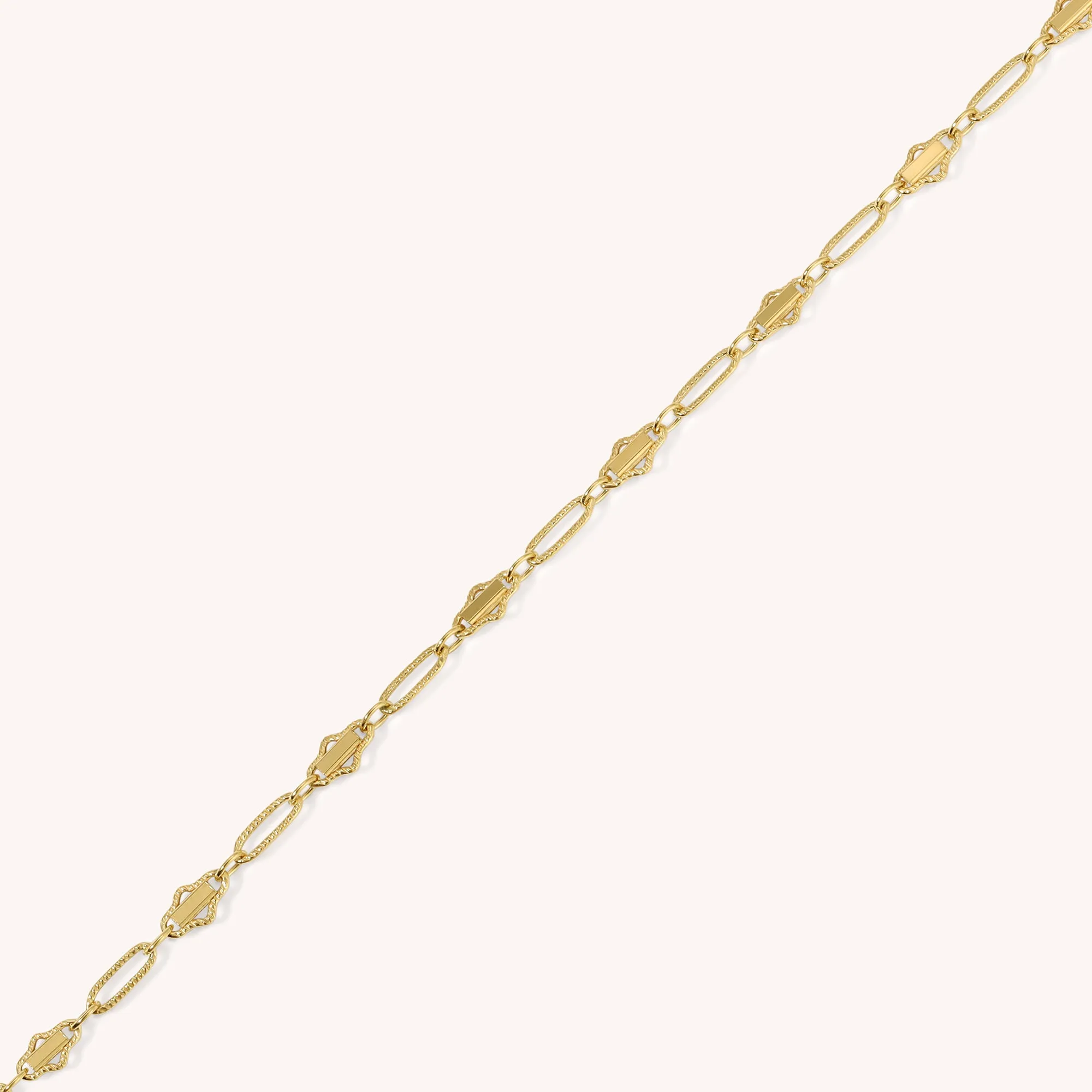 Textured Dainty Bar Chain