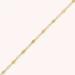 Textured Dainty Bar Chain