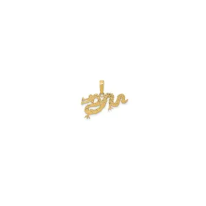Textured Dragon Pendant (14K)
