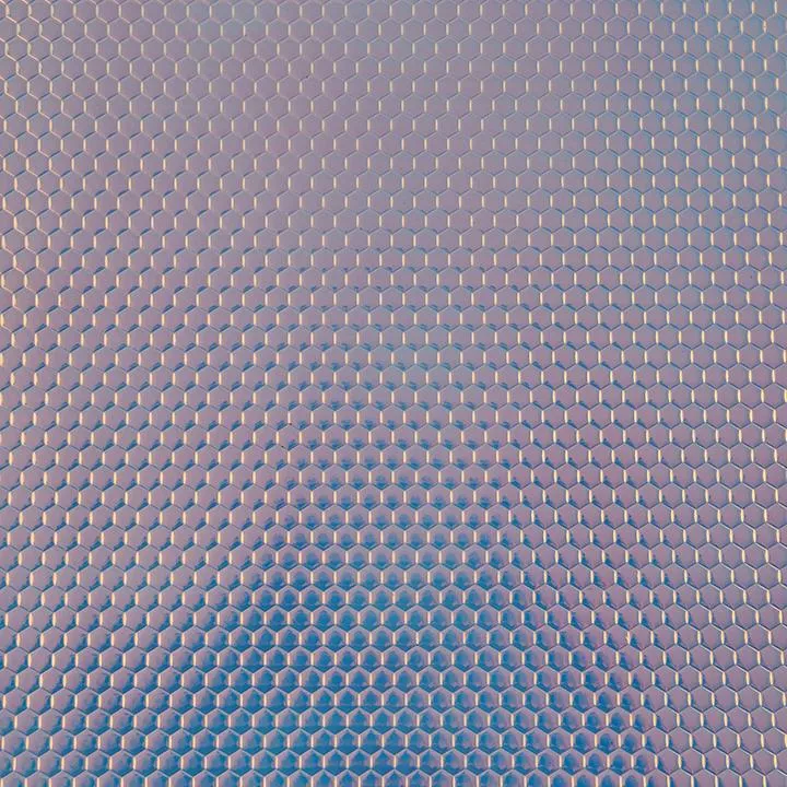 Textured Geometric Fabric, Iridescent Silver