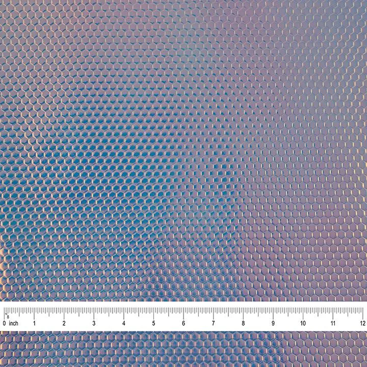 Textured Geometric Fabric, Iridescent Silver