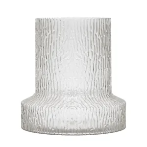 TEXTURED GLASS VASE