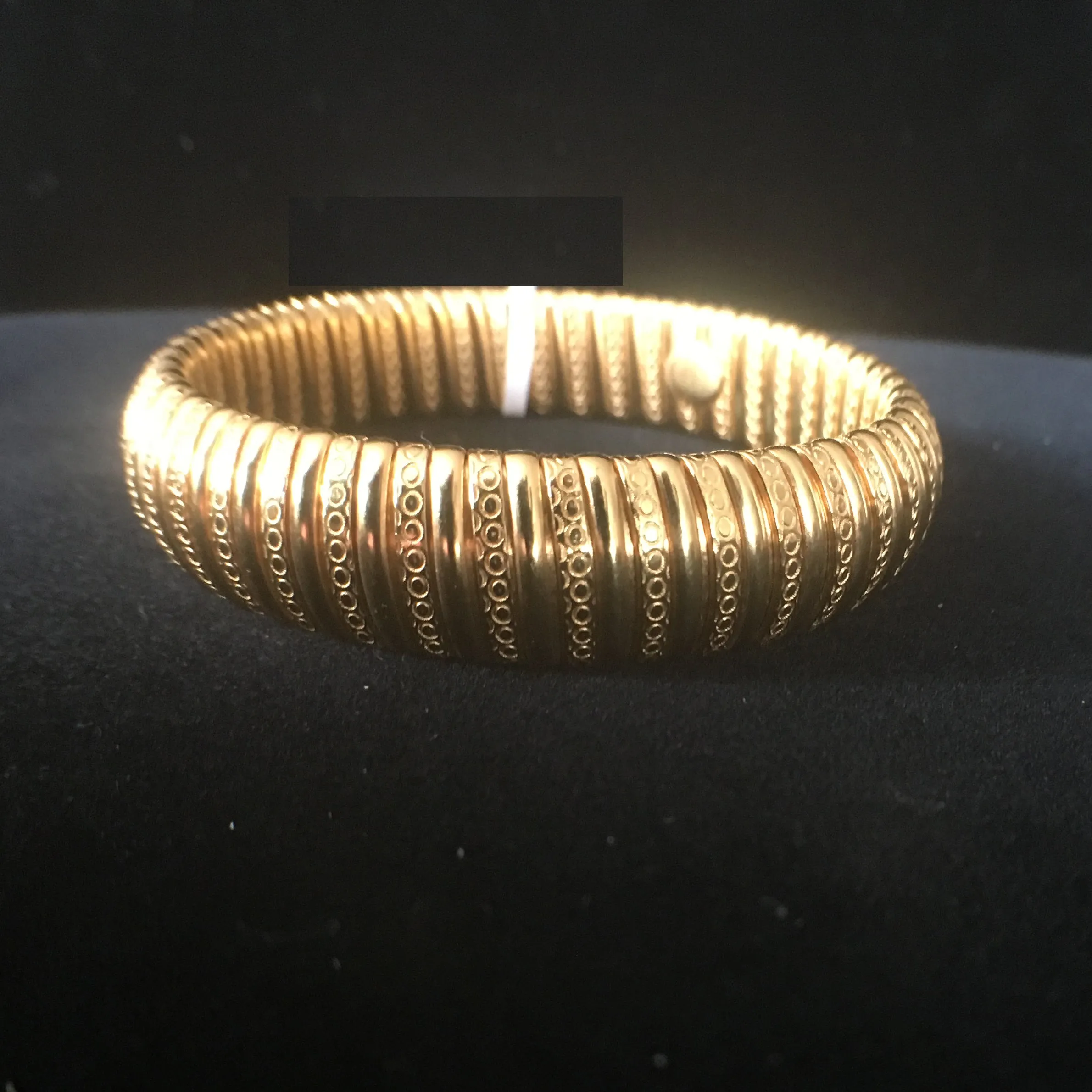 Textured Gold Bangle Bracelet