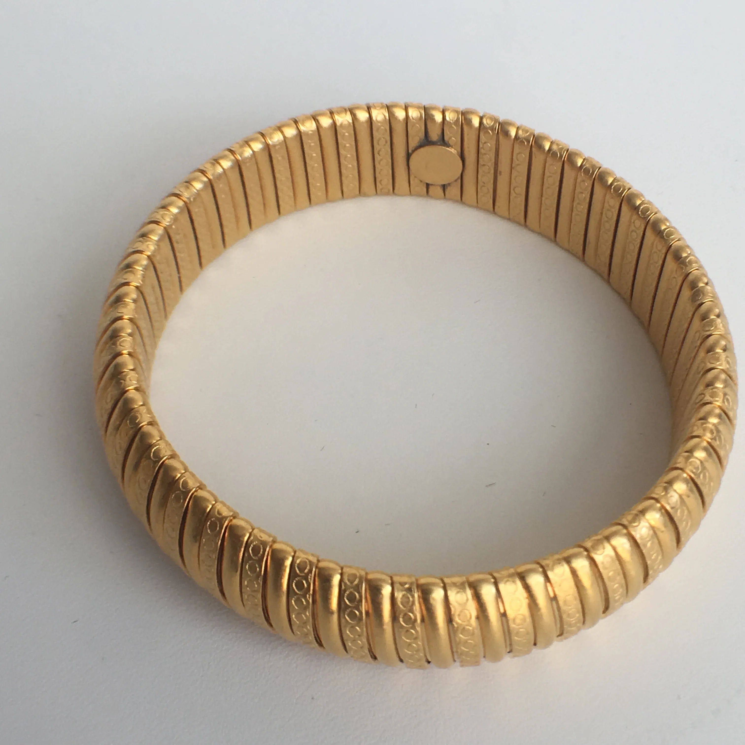 Textured Gold Bangle Bracelet