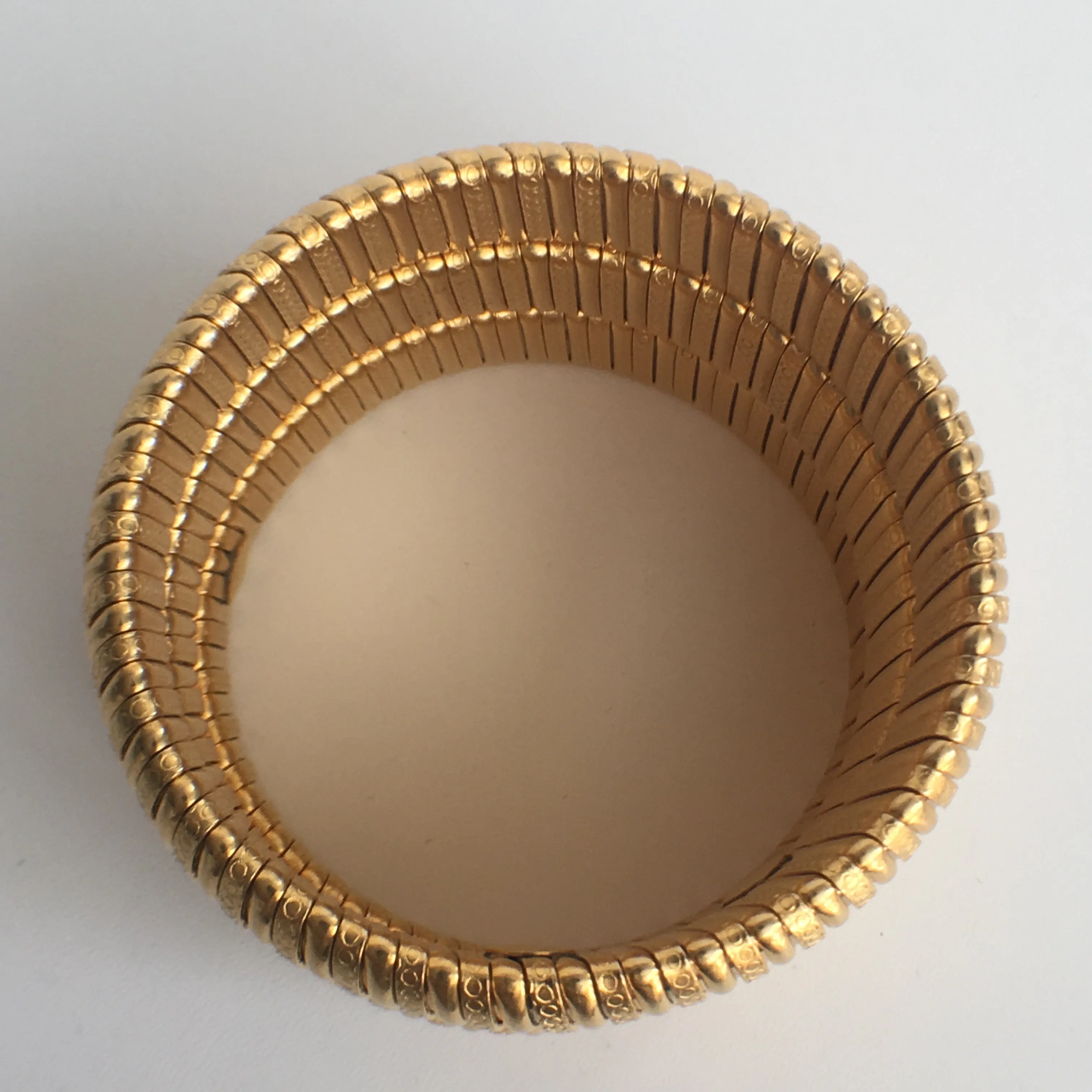 Textured Gold Bangle Bracelet