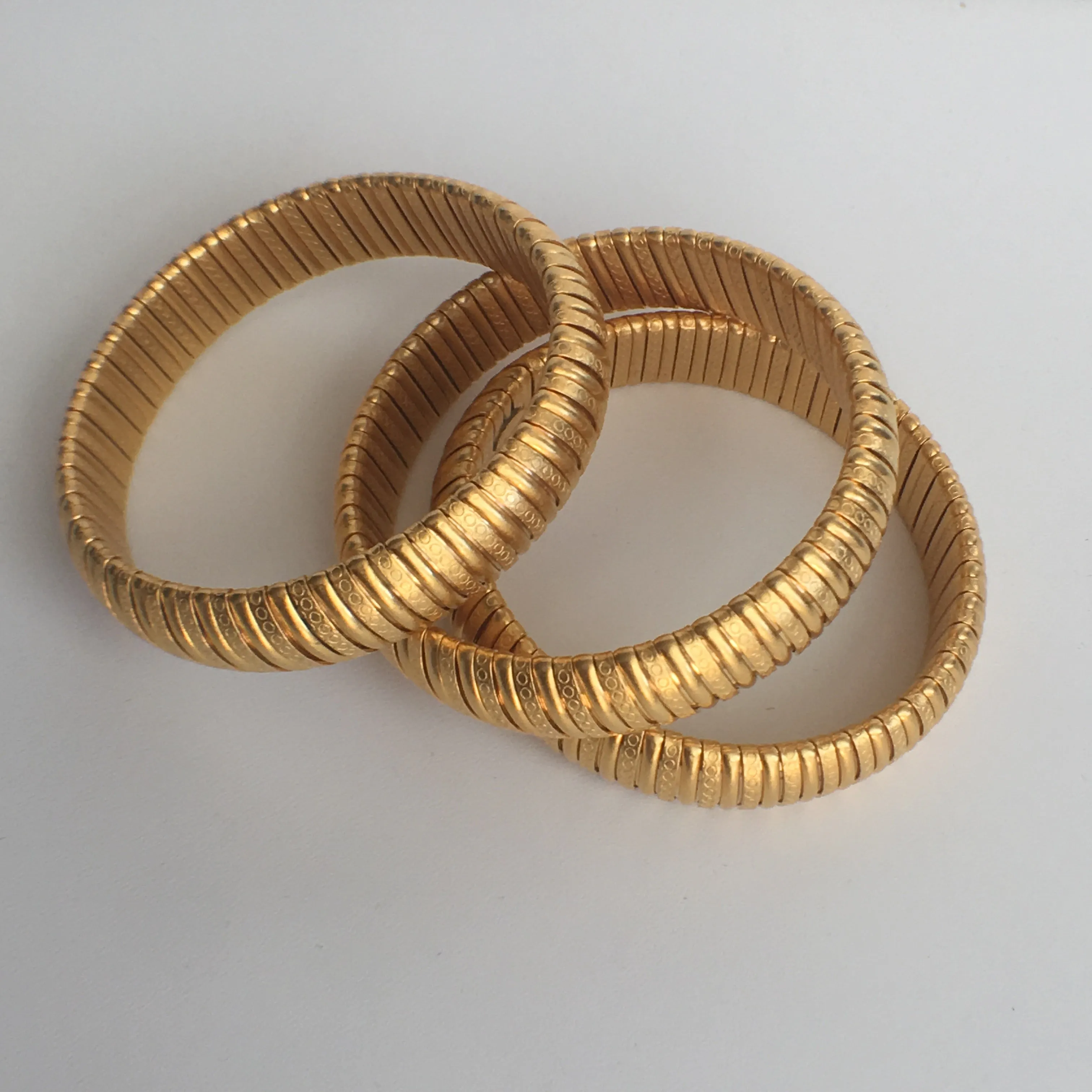 Textured Gold Bangle Bracelet