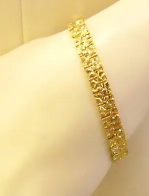 Textured Gold Chain Bracelet