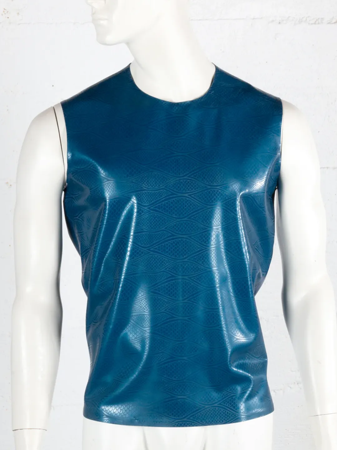 Textured Latex Sleeveless Top