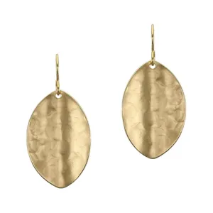 Textured Leaf Wire Earrings
