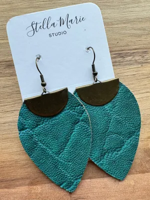 Textured Leather Earrings