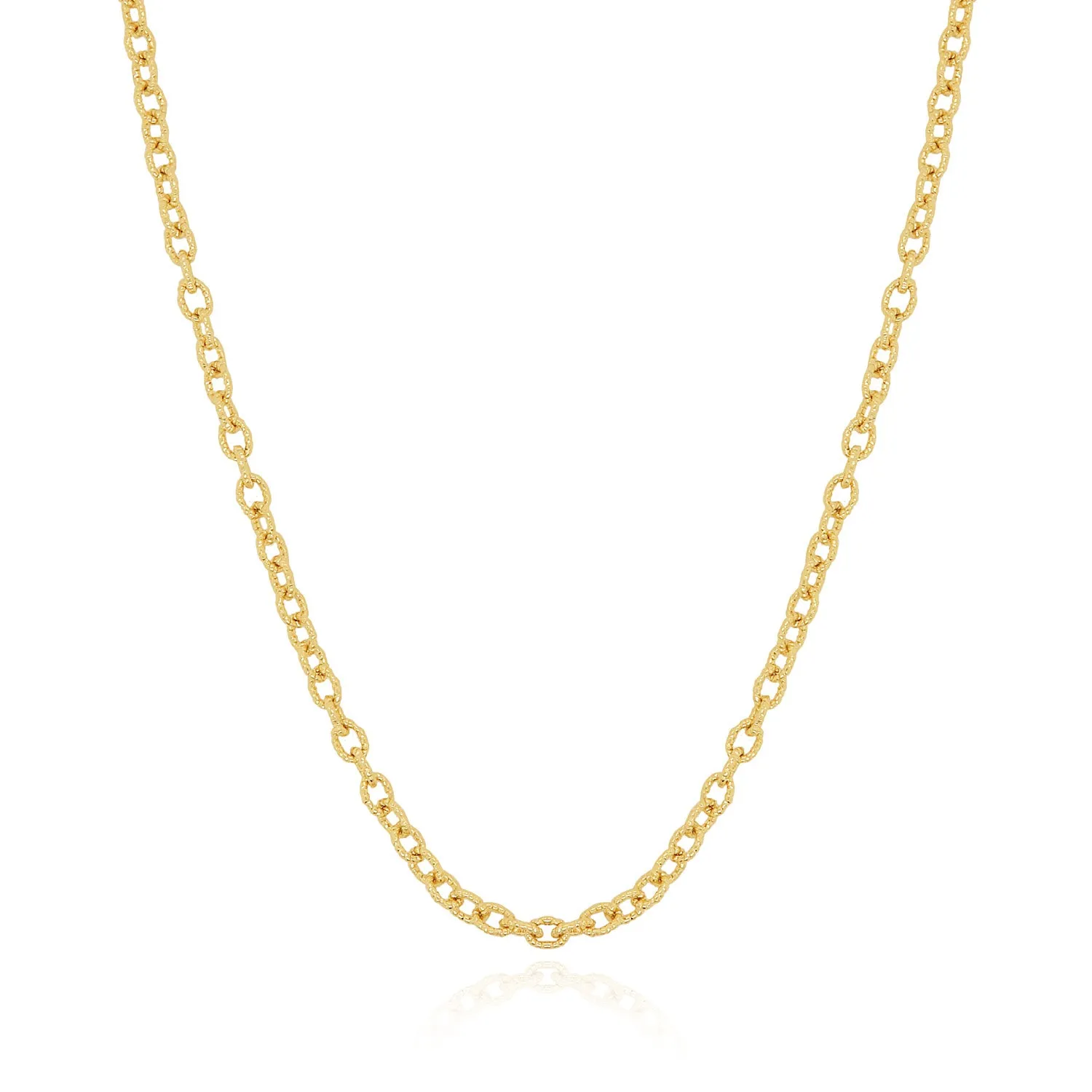 Textured Link Chain Necklace