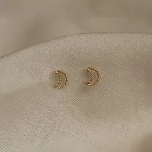 Textured Moon Studs