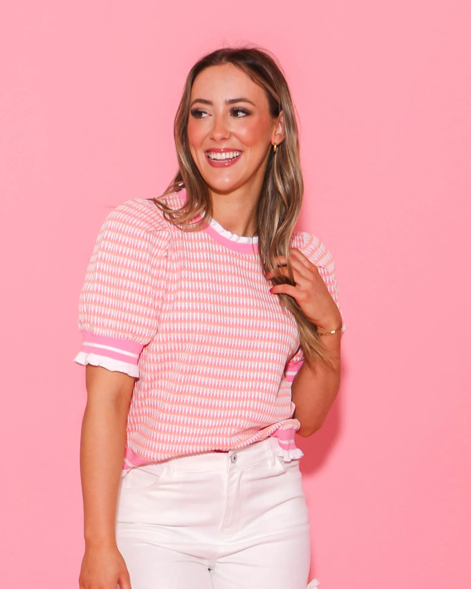 Textured Pink Top