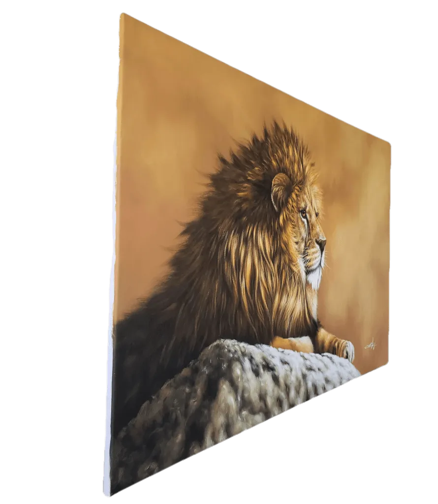 The Lion - HIGH PREMIUM - 36 x 24 in. by Carly S.