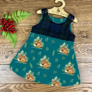The little fawn harris tweed topped dress