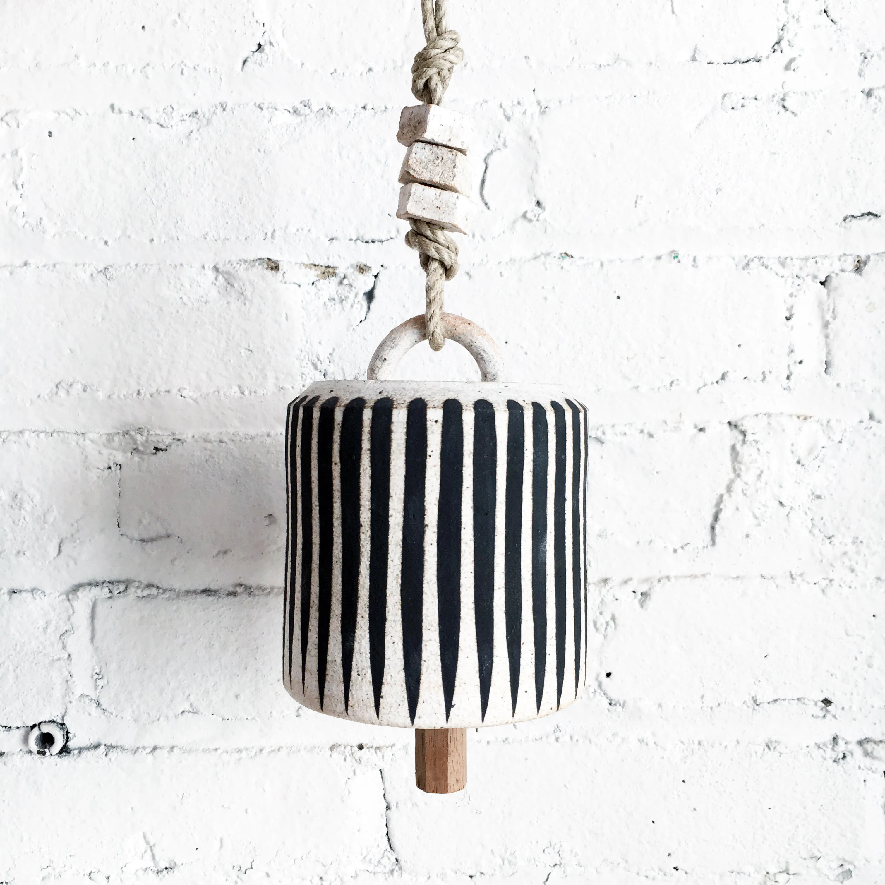 Thrown Bell Wide: Stripes Black