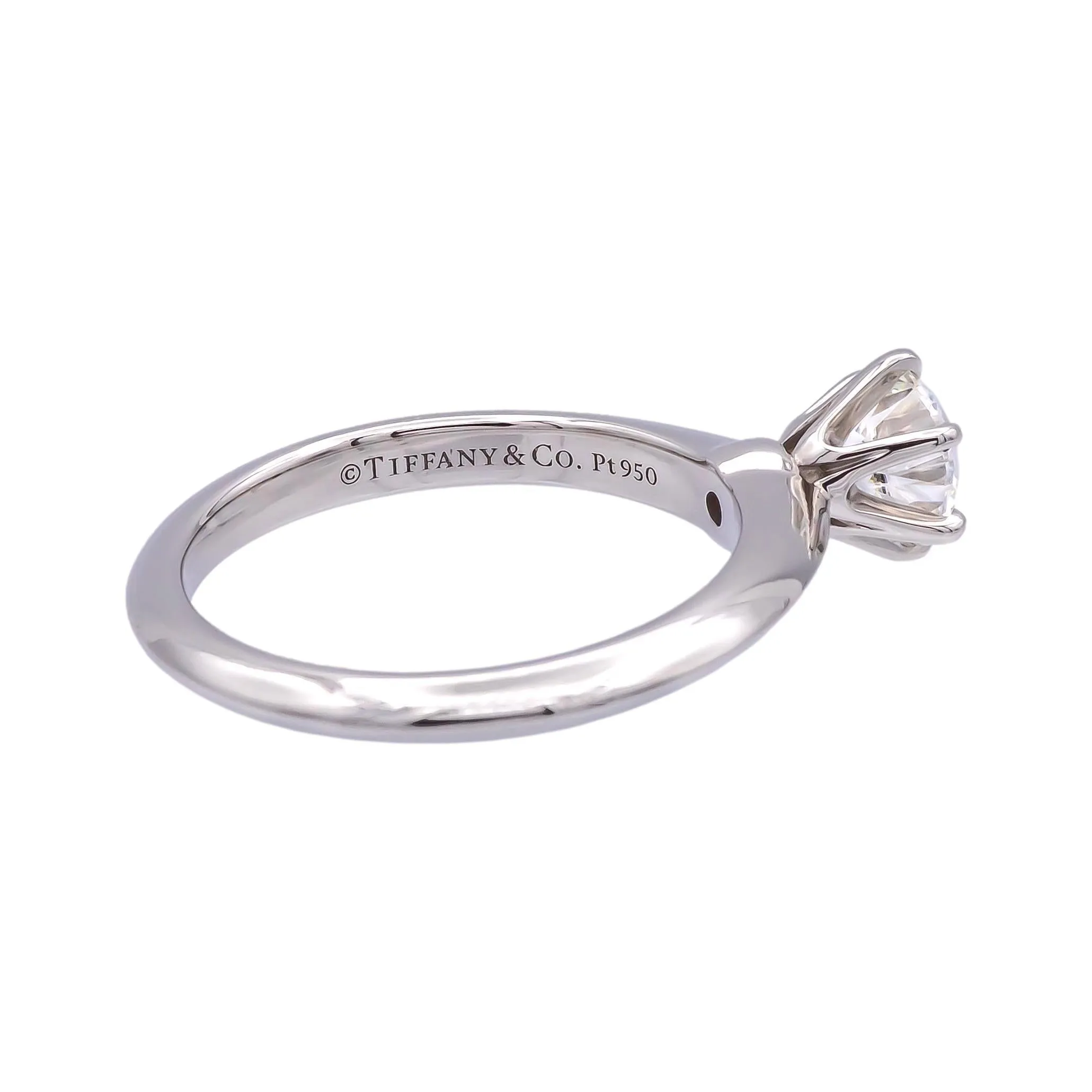 Tiffany & Co. Round Brilliant .53 ct H VS1 Diamond Solitaire Ring in Platinum