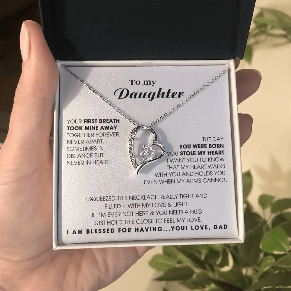 To My Daughter - Hold this necklace close to feel my love [ Forever Love ]